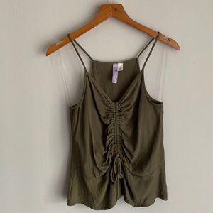 Olive Green Scrunch Tank